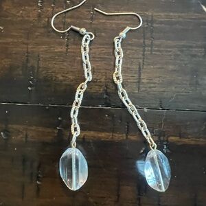 Elegant Silver Chain Drop Earrings